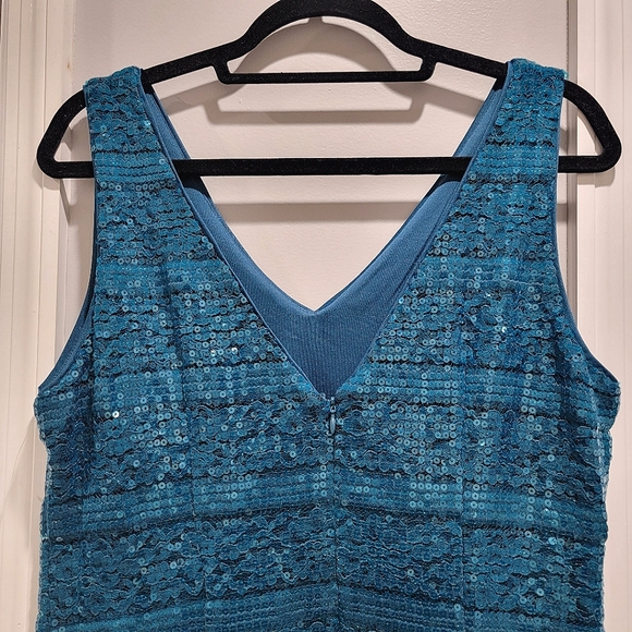 SD Collection Floral Lace Sequin Dress - Picture 9 of 13